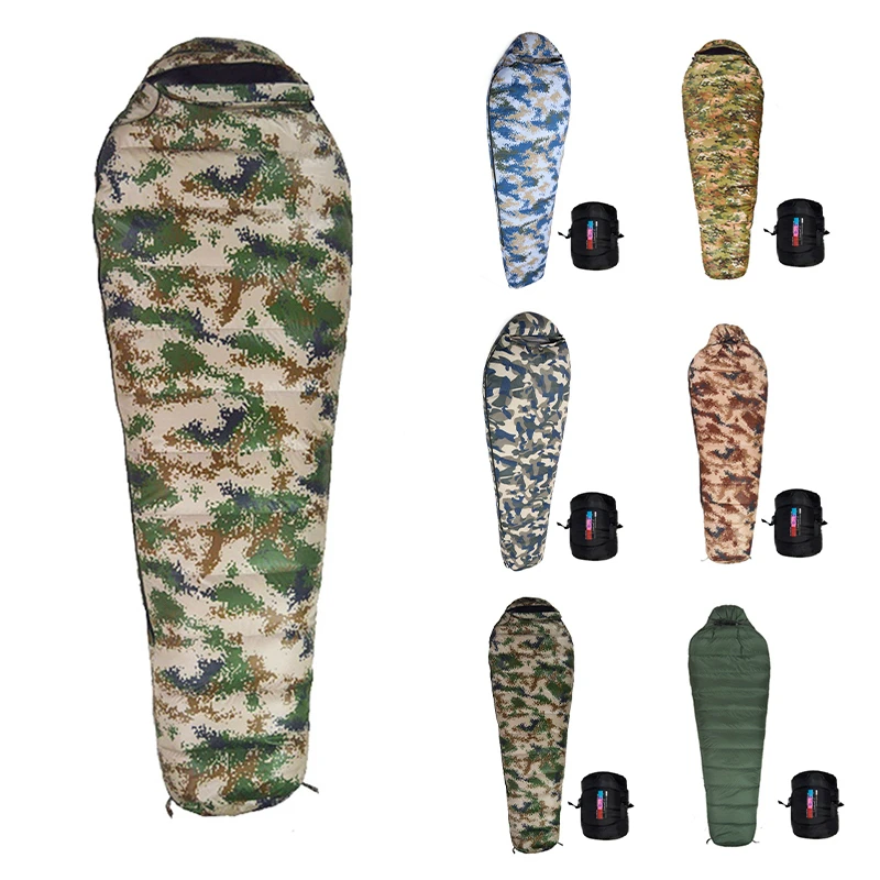Ultralight Down Sleeping Bag Camouflage for Outdoor Camping Travel Hiking Portable Camping