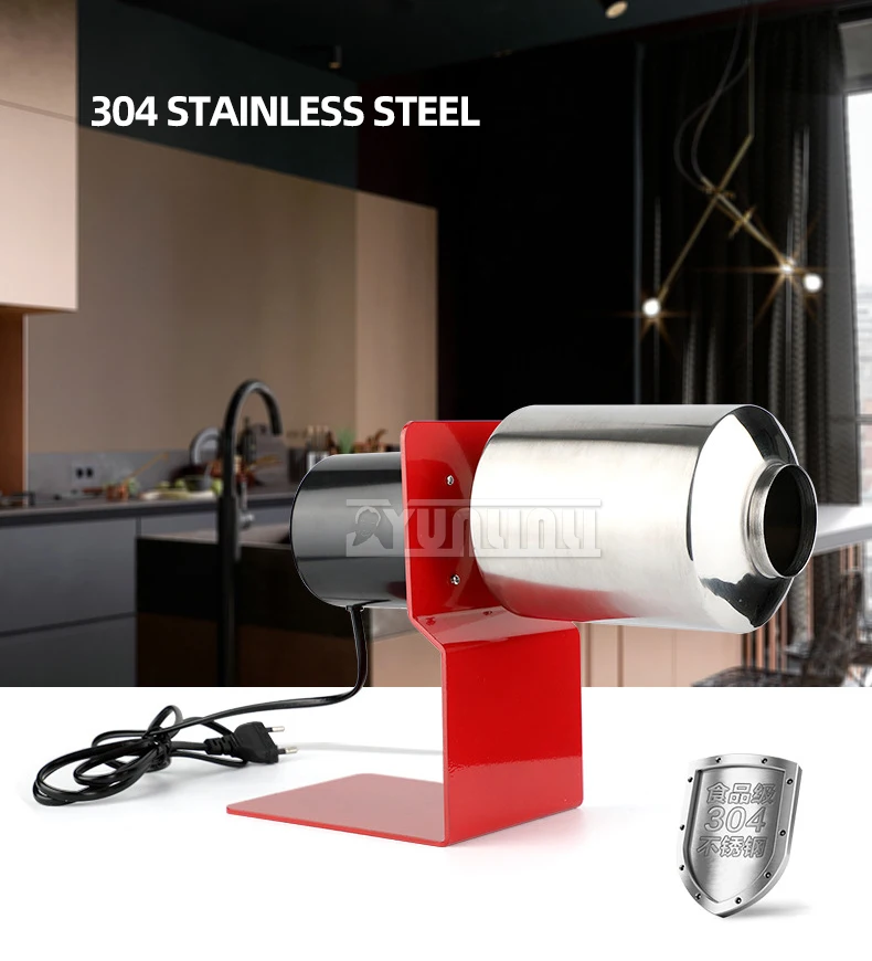 Description Picture 4 of itemElectric Coffee Roaster Stainless Steel Coffee Bean Baking Tools Household Koffiebonen Rotating Machine