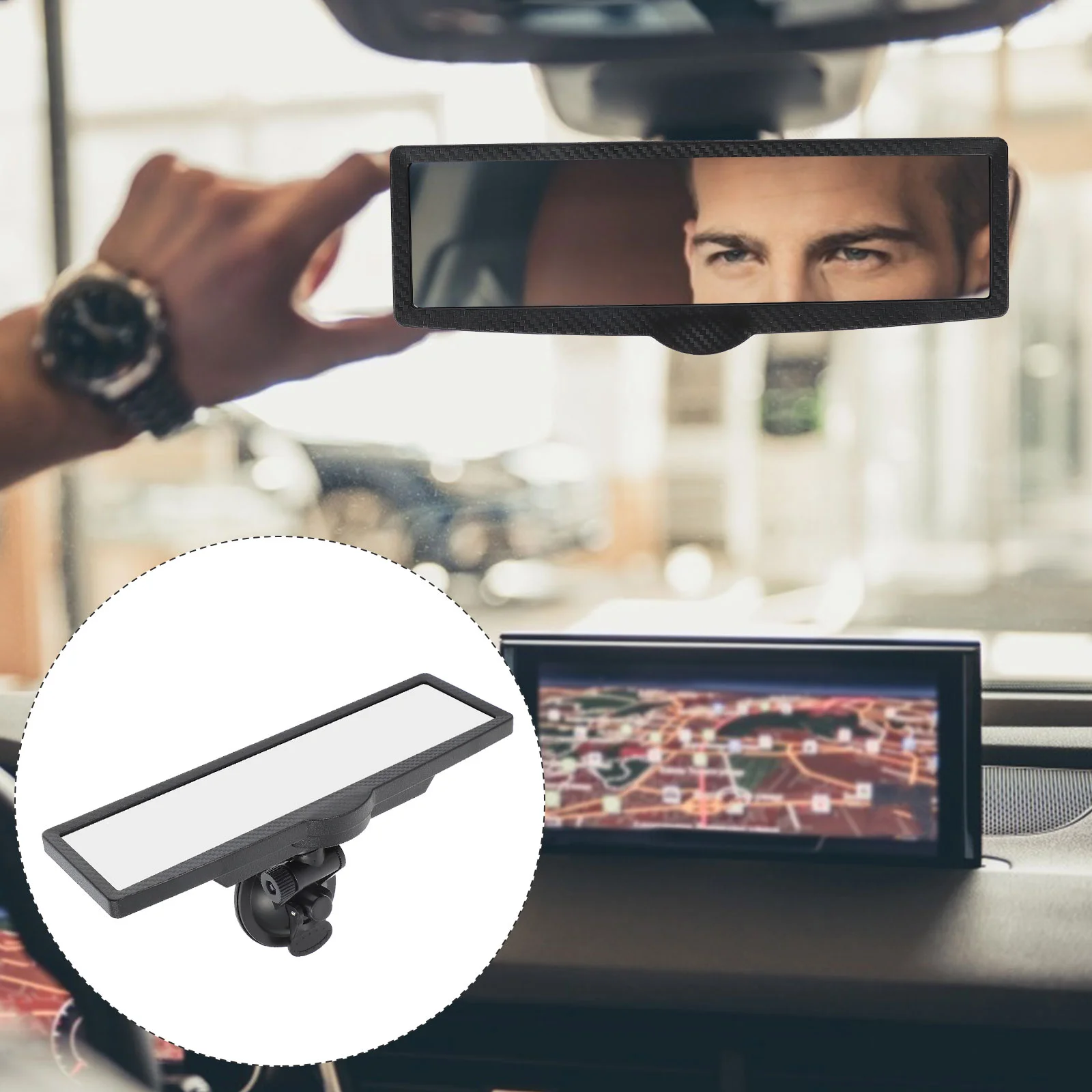 

Зеркало заднего вида для салона автомобиля, регулируемое зеркало, универсальное вращающееся зеркало заднего вида автомобиля