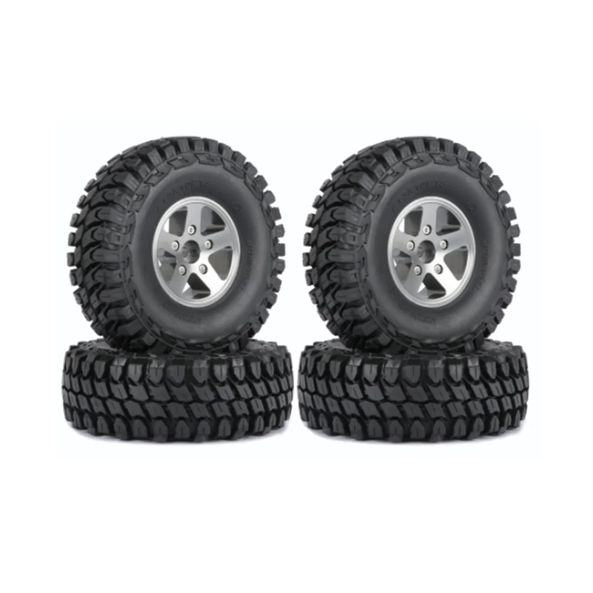 

4Pcs 110mm Metal 1.9 Beadlock Wheel Rim Rubber Tire Set for 1/10 RC Crawler Car Axial SCX10 Traxxas TRX4 D90 Redcat,3