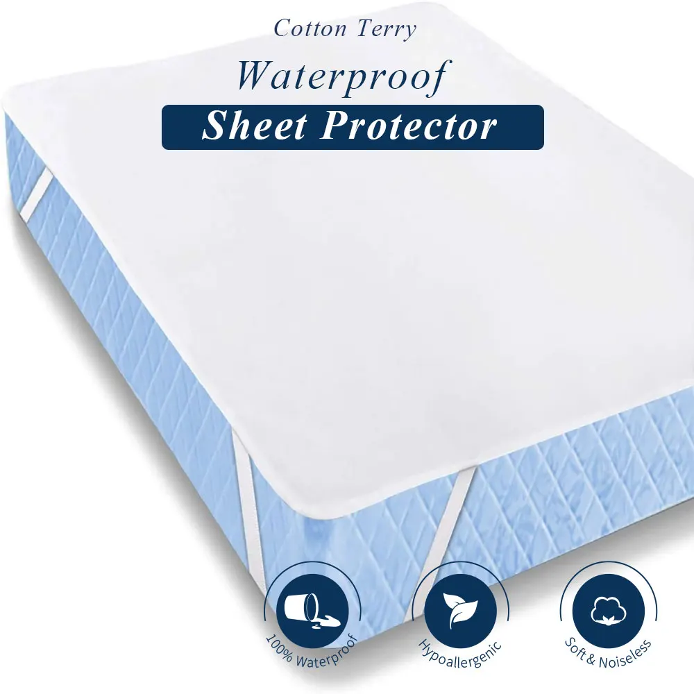 Waterproof Bed Sheet For Mattress Pad & Topper With Band Bed Protector Waterproof Mattress Protector