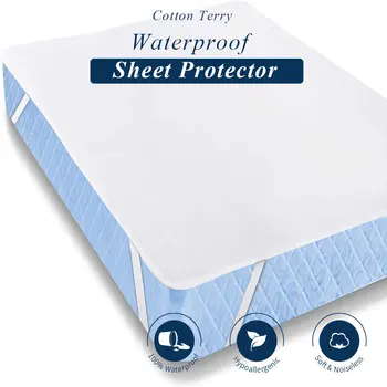 Impermeabile Letto Copriletto Per Materasso Pad & Topper Con Fascia Letto Protezione Impermeabile Protettore Materasso 1