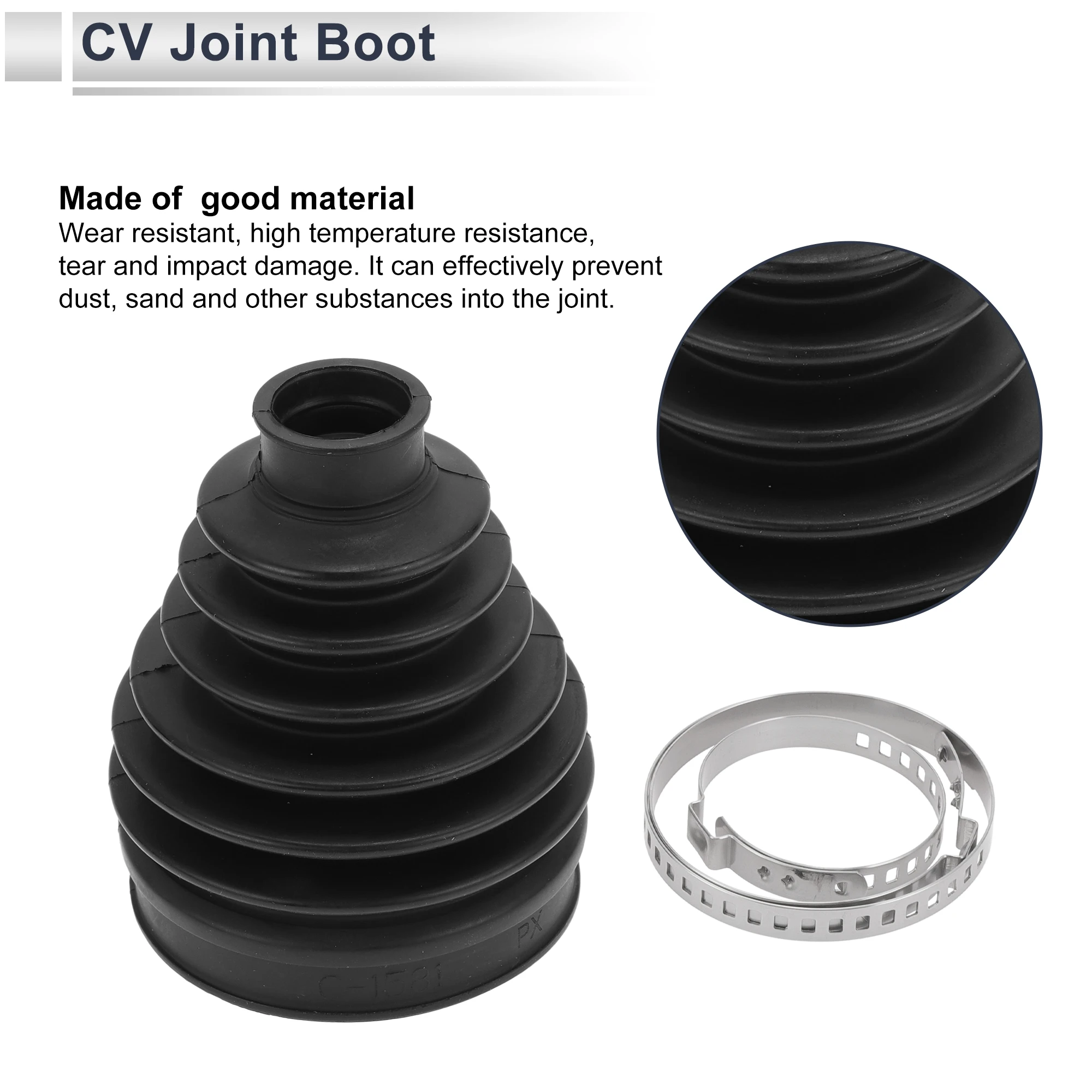 X Autohaux No.28396SG010 Outer CV Joint Boot Kit with Clamps for Subaru Crosstrek for Subaru Forester 2014-