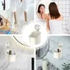 Shower Organizer Suction Cup Wall Mounted Shower Basket Removable Shower Storage For Inside Shower Bathroom Kitchen Drill-Free 4