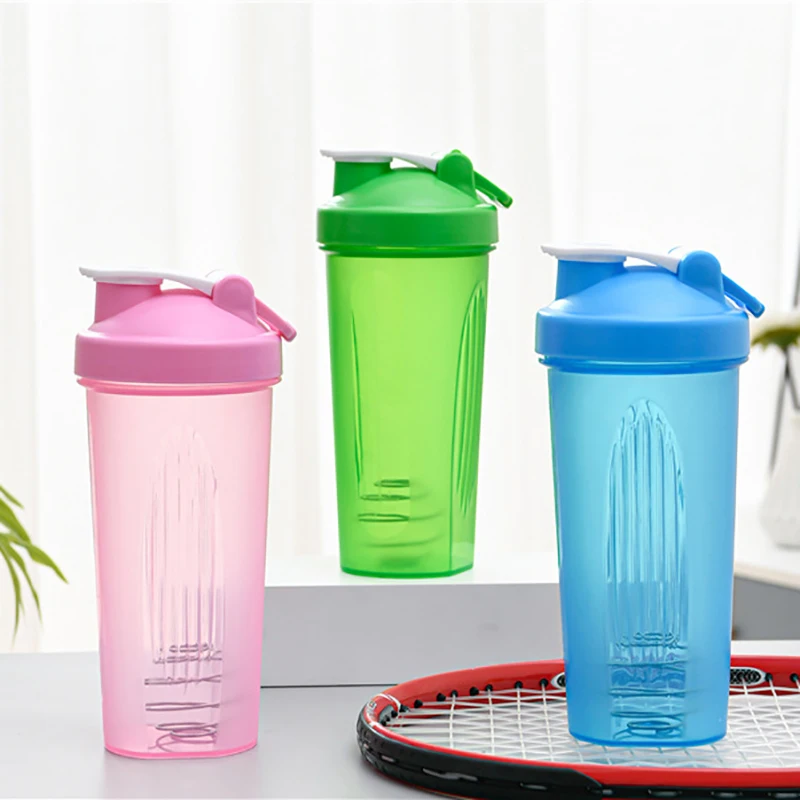 600ml Portable Protein Powder Shaker Bottle Leak Proof Water Bottle For Gym Fitness Training Sport Shaker Mixing Cup With Scale