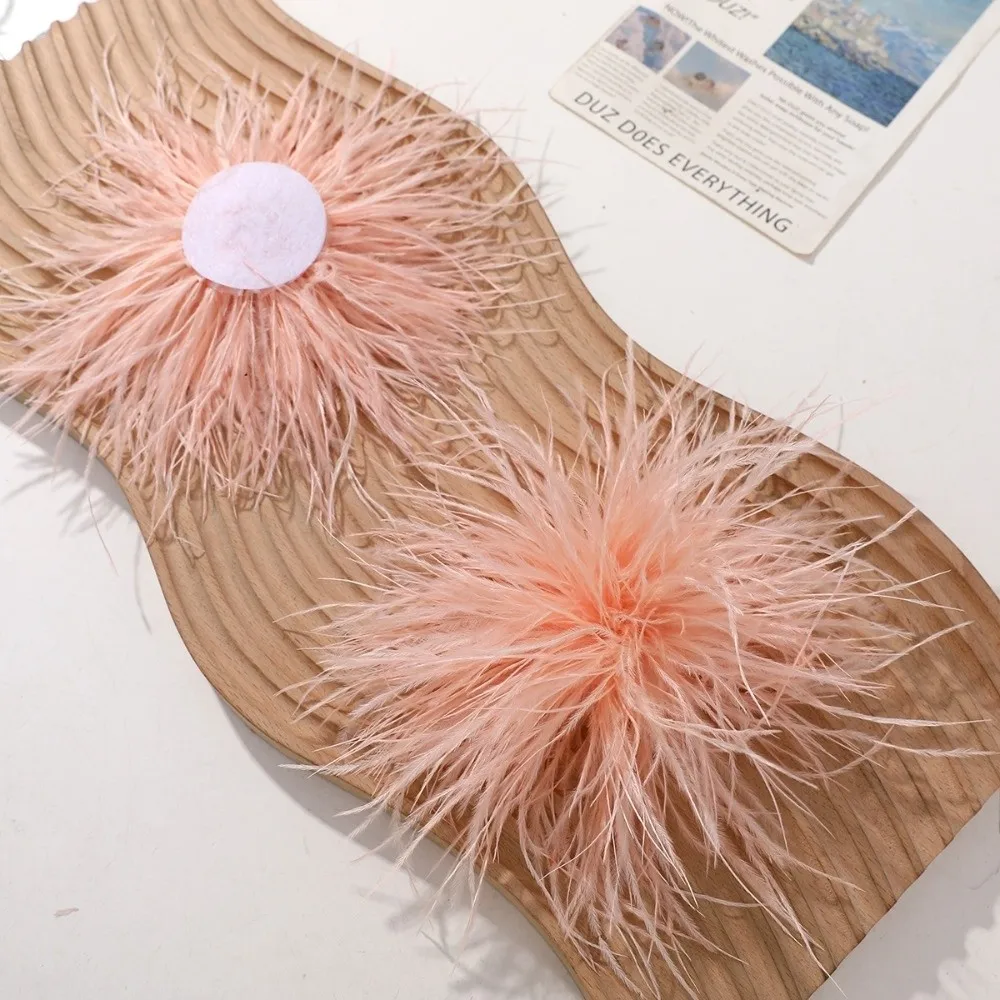 Flauschiges Weiches Straußenfeder-Accessoire DIY Mehrfarbiges Kleidungsbesatz-Accessoire Vielseitiges DIY Handgemachtes Zubehör – Detail 2