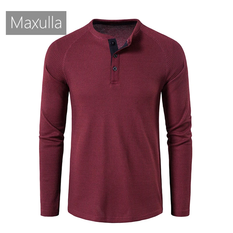 

Футболка Maxulla мужская с длинным рукавом, Повседневная модная Облегающая рубашка с круглым вырезом, однотонная верхняя одежда, весна-лето