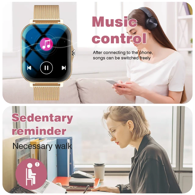 1.83" Dual-Strap Smart Watch – HD Display, Wireless Calls, Custom Wallpapers. Android/iOS Compatible. Fitness, Alerts, Music Con