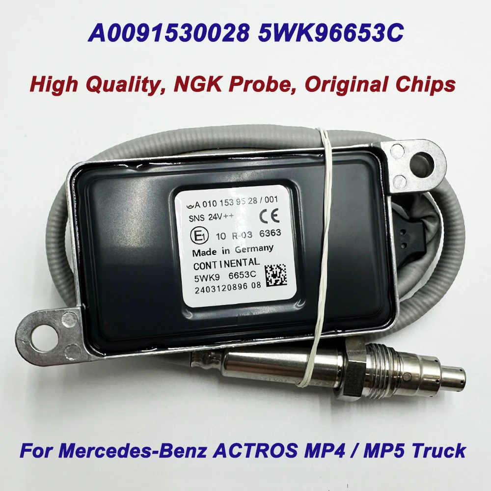 

For Mercedes-Benzz Actros Truck 24V A0101539528 5WK96653C For NGK Probe High Quality Chip NOX Sensor A0091530028 5WK96653B
