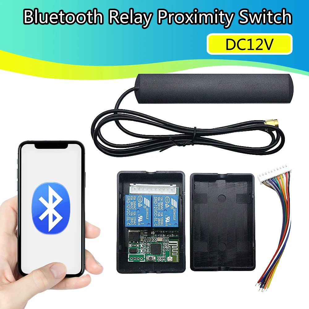 Wireless Remote Control Switch Access Control Cover Access Control Keypad Cover Access Control Power Supply Door Access Button Access Control Card Dual Relay Module DC12v Bluetooth relay module car electric bicycle remote control modification induction proximity switch access control