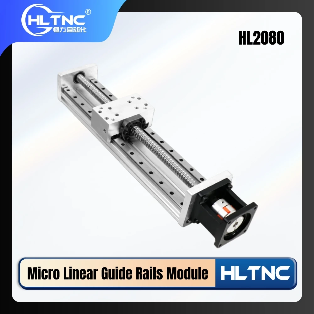 HLTNC Micro Linear Guide Rails Sliding Table 80mm Width Linear Module Z ...