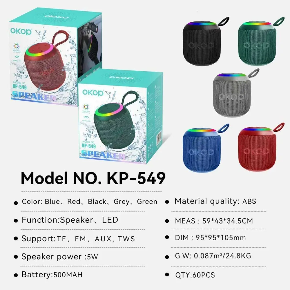 OKOP Bluetooth-Lautsprecher, tragbarer Outdoor-Lautsprecher, Lautsprecher mit hoher Klangqualität und großer Lautstärke, kleiner Smart-Home-Lautsprecher mit USB-Anschluss_voghion.com