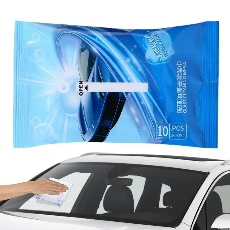 

Glass Oil Film Remover Wipes Interior Oil Film Cleaning Car Wet Wipes Hydrophobic Cleaning Tool For Car Window Windshield Other