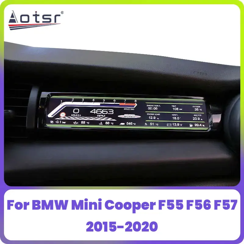 BMW 미니 쿠퍼용 디지털 클러스터, 자동차 라디오 멀티미디어 플레이어, 자동..