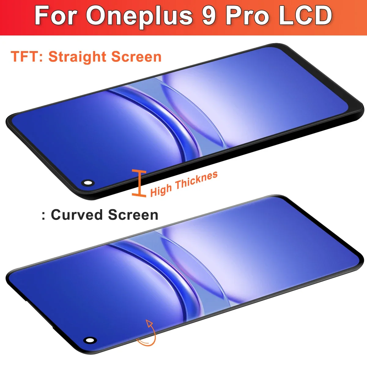 شاشة one plus 9 pro الاصلية