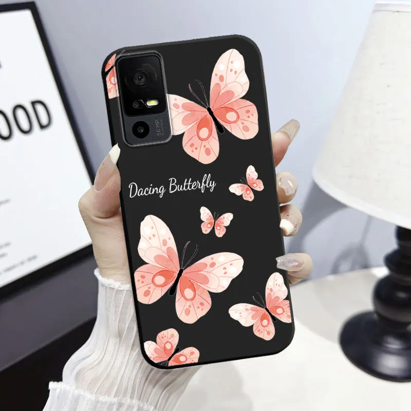 Panda Floral Soft Silicone Shockproof Phone Back Cover