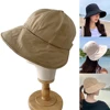 New Wide Brim Sun Hat Summer Sun Protection Bucket Hat Fisherman Hat Sun Cap UV Protection Hat Foldable Can Tie Ponytail Outdoor 3