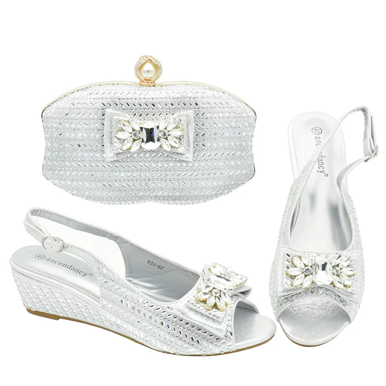 

Doershownew new fashion Italian Shoes With Matching Bags African Women Shoes and Bags Set For Prom Party Summer Sandal HQW1-2