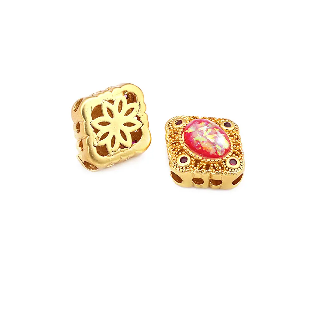 Pulseras de Cuentas Nepalesas Vintage Estilo 5PCS Brasso Dorado Mate Accesorios DIY para Hacer Joyería - details 42