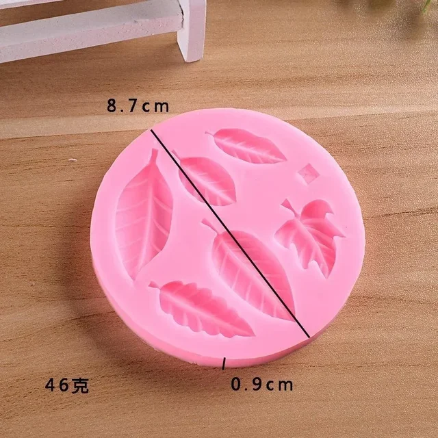 Leaf Shaped Kitchen Baking Tools 6 Holes Silicone Molds with Chocolate Molds Sugar Flipping Cake Decoration Molds Accesories 6