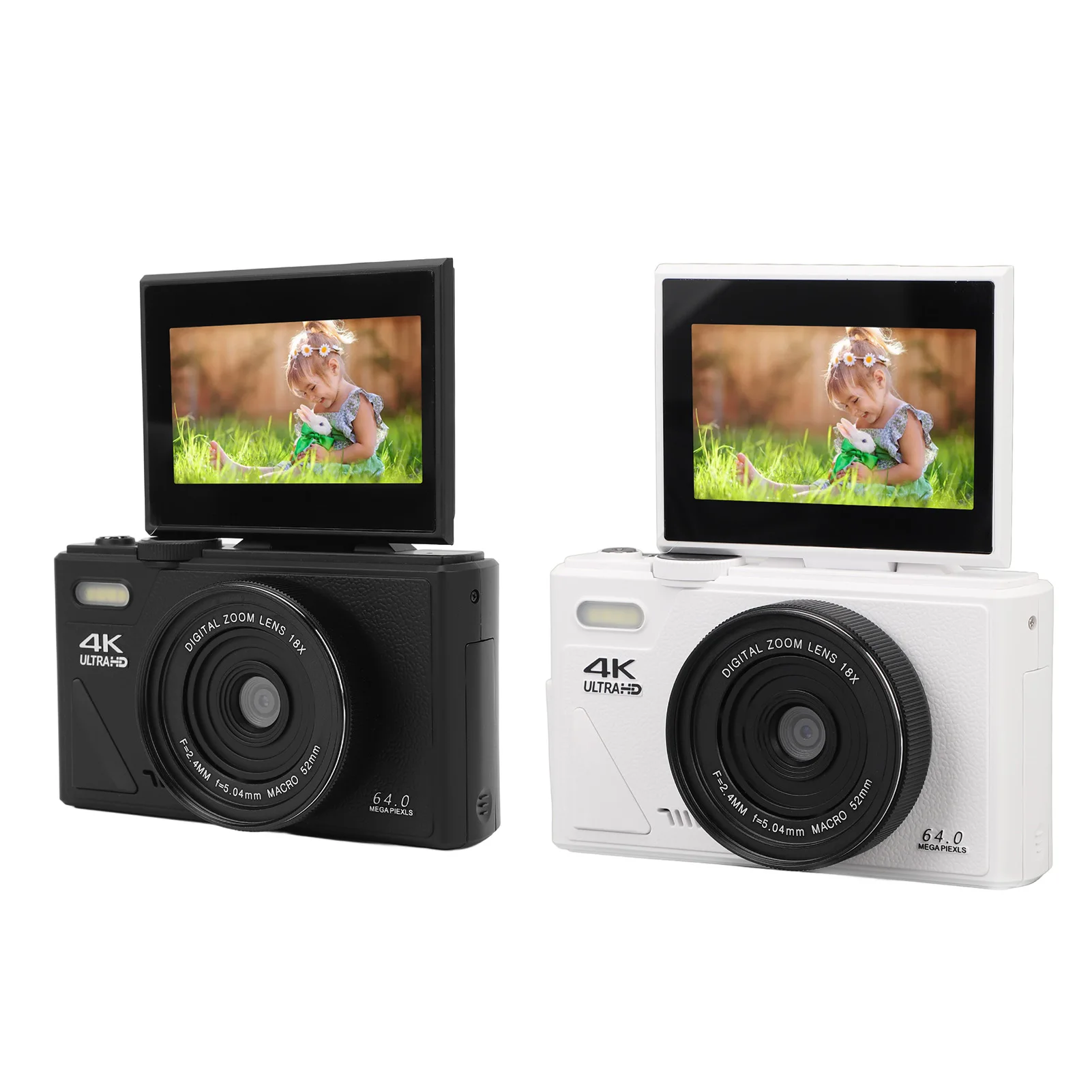 Retro Digital Camera Stabilization 64MP Digital Camera Video Pause Function UHD 4K Slow Motion for Beginners for Photography