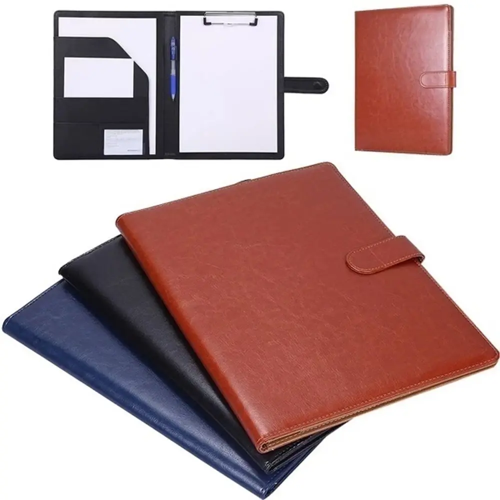 

Bag Business Card Holder Contract File Folders PU Leather A4 File Folder Manager Clip Business Folder A4 Clipboard Folder