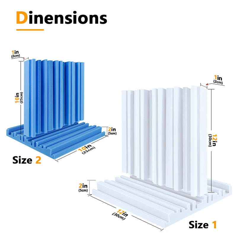 Sound Absorbing Equipment Wall Panel Acoustic Panels Soundproof Foam Padding 6/12/24 Pcs acoustic foam panels