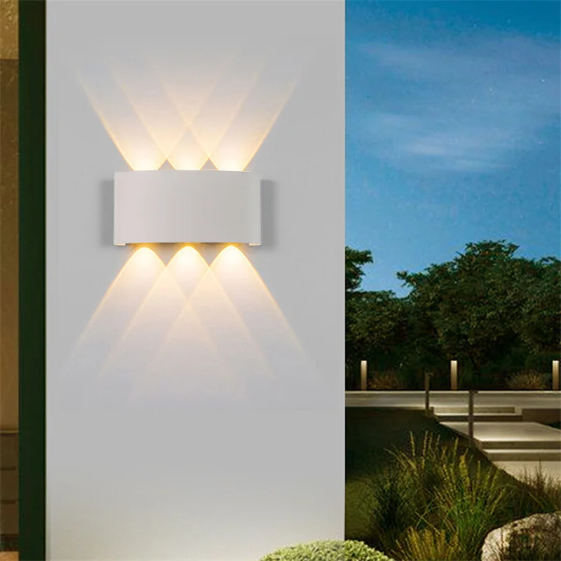 

IP65 LED Wall Lamp Outdoor Waterproof Garden Lighting Aluminum Indoor Bedroom Living Room Stairs Wall Light Room Decor light