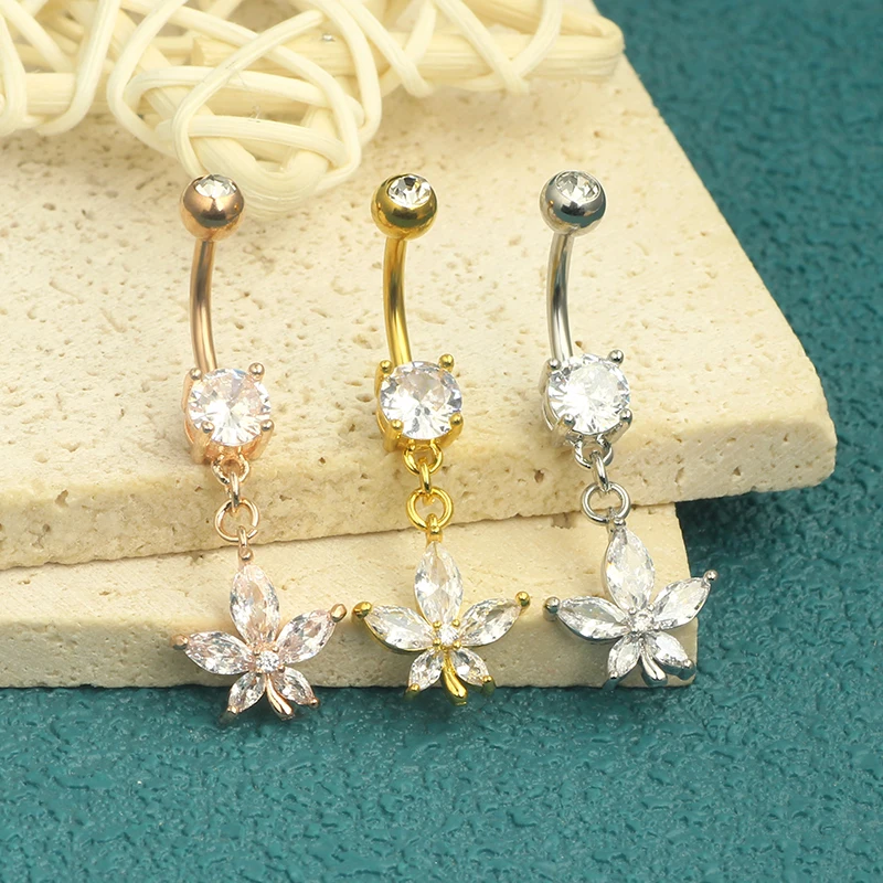 Cute Dangle Belly Ring Pack 14G Navel Piercing Bulk Sexy Belly Ring Set Belly Button Ring Lot Pircing Ombligo Jewelry 3 colors