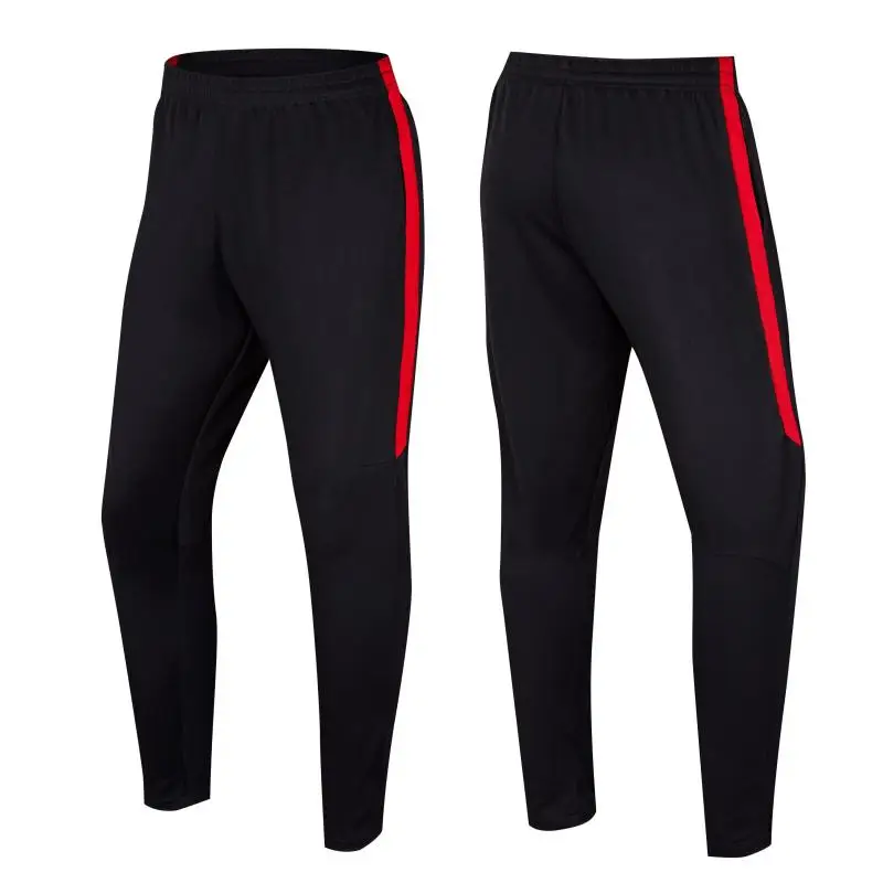 Black Knitted Track Pants for Kids Youth Adult Sportswear Tracksuit Pants Elastic Football Long Winter Training Sweatpants
