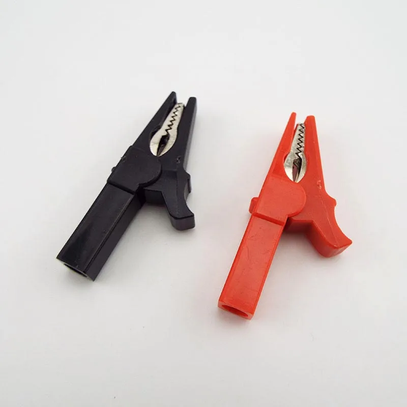 Battery Test Clip 55MM 20A Insulated Alligator Clip To 4mm Banana Plug For Multimeter Pen Cable Probes Crocodile Alligator Clips