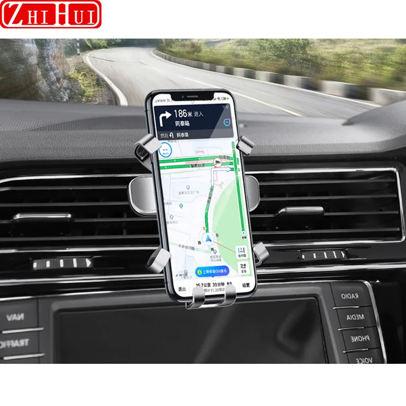 자동차 휴대폰 홀더, 폭스바겐 VW 골프 7 8 MK7 MK8 Sportsvan 에어 벤트 마운트 브래킷, LHD용 중력 브래킷 스탠드
