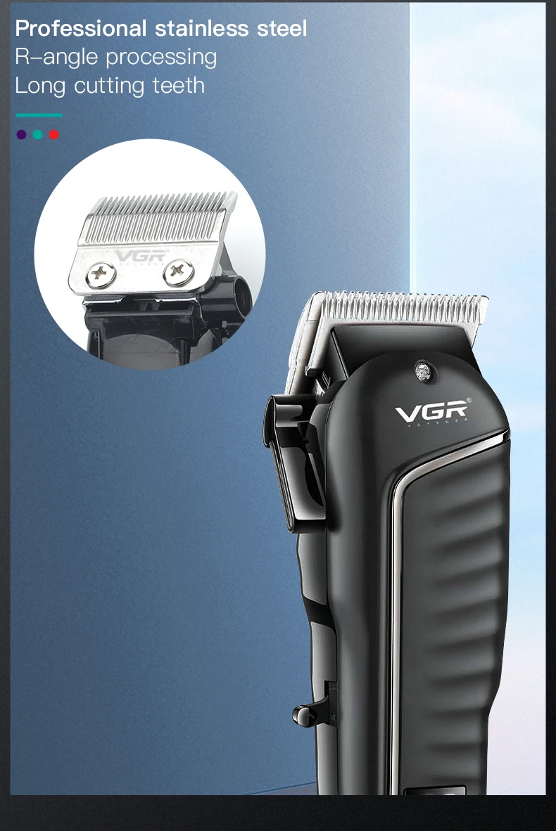 VGR Clipper Hair Clipper Professional Hair Cutting Machine Electric Hair Trimmer Haircut Machine Men's Barber Rechargeable V-683