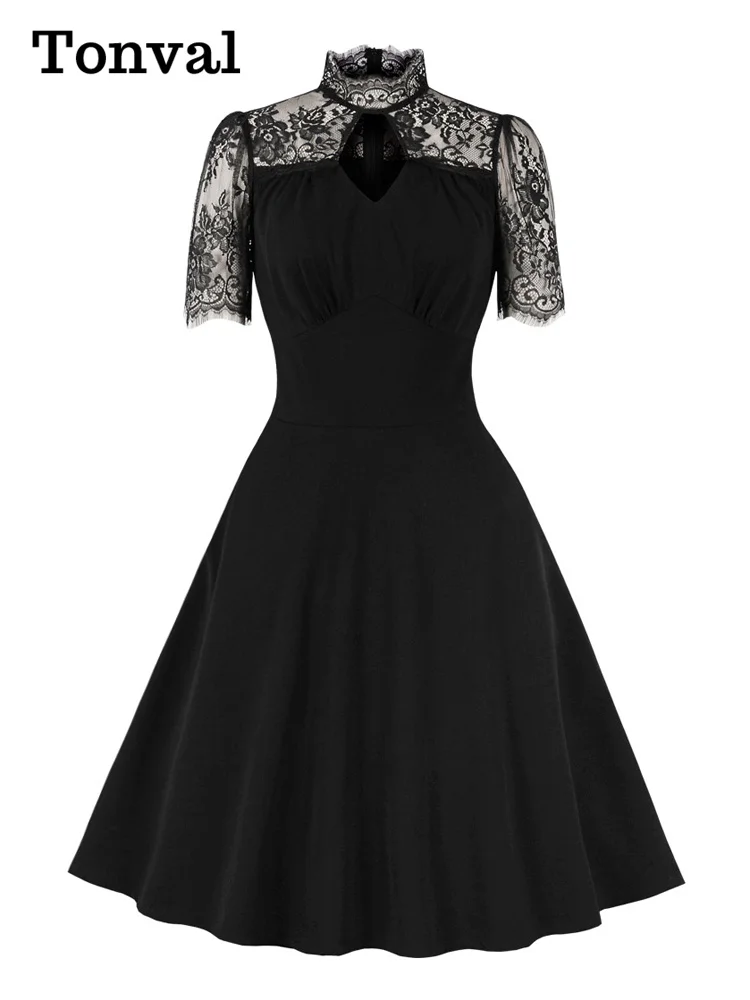 LACE SLEEVE REFINED DRESS マスタード LACE SLEEVE REFINED DRESS