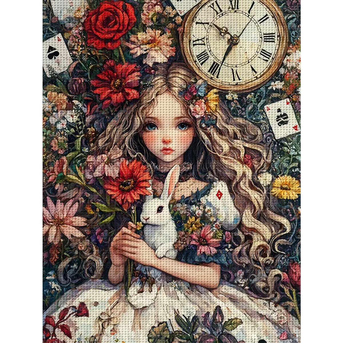 1 Stück 30x40cm/11,8x15,7 Zoll, 11CT/14CT Druck-Kreuzstich-DIY-Set, Entspanntes Kreuzstich-Set für Erwachsene Anfänger