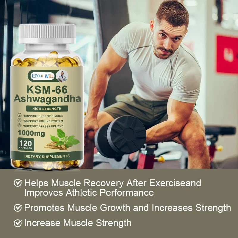 KSM-66 Ashwagandha with 5% Withanolides for Natural Stress Relief, Cognitive Function, Brain & Vitality, and Mood Support
