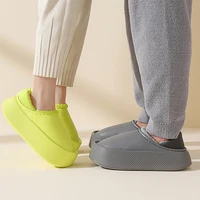 Shevalues Thick Platform Plush Slippers For Women Winter Warm Indoor Fuzzy Slippers Men Outdoor Waterproof Street Fashion Shoes 2