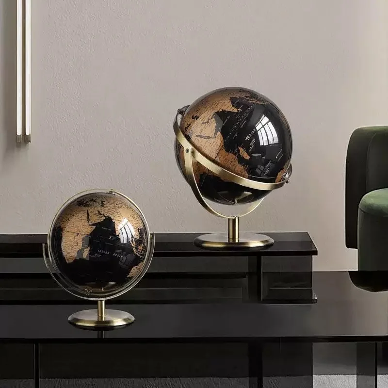 Rotating Metal Globe Decor 2