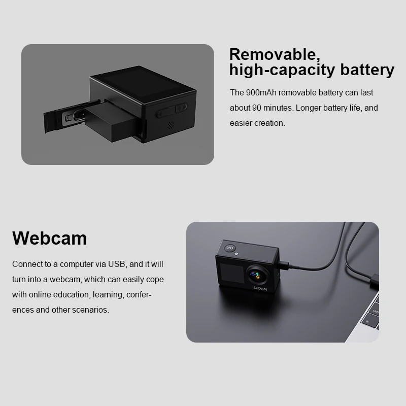 SJCAM SJ4000 Air 4K Ultra SJ4000 액션 카메라 듀얼 스크린 HD 수중 카메라 WiFi 디지털 카메라 Vlog 카메라 미니