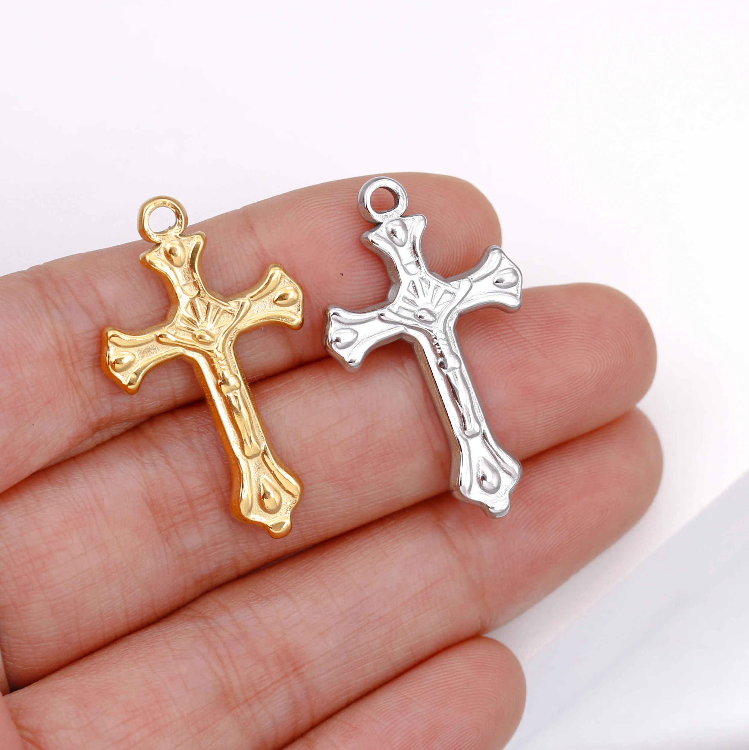 3 teile/los Edelstahl Casting Kreuz Charms Sonne Anhänger Für DIY Halskette Armband Ohrringe Schmuck Handwerk Machen Zubehör – Detail 10