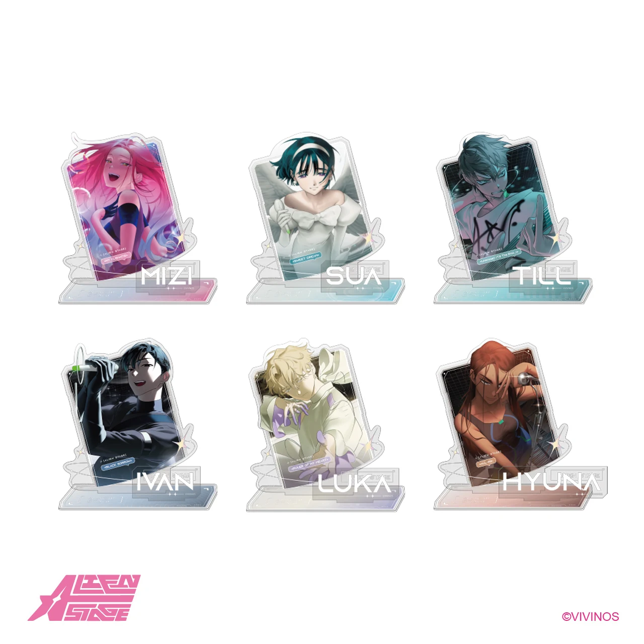 2025 Anime Alien Stage Acrylic Stand Card Quicksand Mahjong Brick