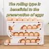 Large Capacity Automatic Egg Roller Household Four Tier Refrigerator Egg Storage Box Space Saving Kitchen Dedicated 2