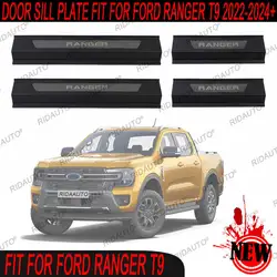 Car Pickup Threshold Strip For Next GEN FORD RANGER 2023 2024 Door Sill Scuff Plate Protector Trim Pedal Sticker Accessories