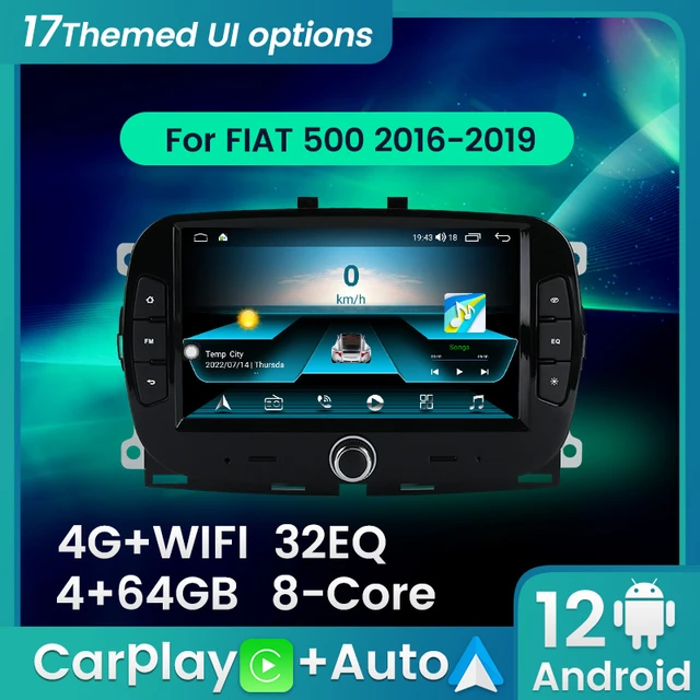 Autoradio Android CAR Radios FM Media Player For FIAT 500 2016 2017 2018  2019 Support Original Camera CarPlay GPS 7'' NAVIGATION