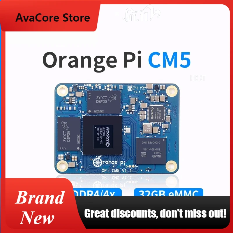 AvaCoreOrange Pi CM5 4GB RAM 32GB EMMC DDR4 Rockchip RK3588S 컴퓨팅 모듈 5 WiFi 블루투스 BLE OrangePi CM5 코어 개발 보드 B