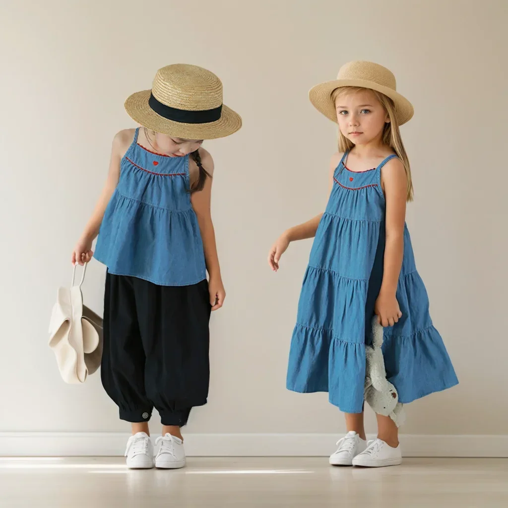 Toddler Girl Denim Dress 1