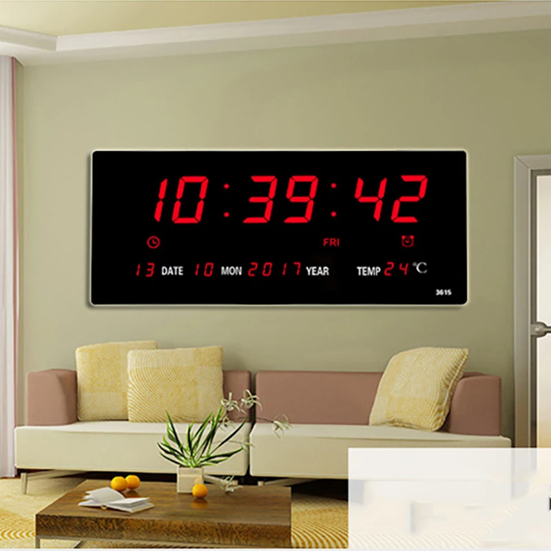 Large Digital Wall Clock Perpetual Calendar with Time Day Date Large Digital Wall Clock Perpetual Calendar with Time Day Date