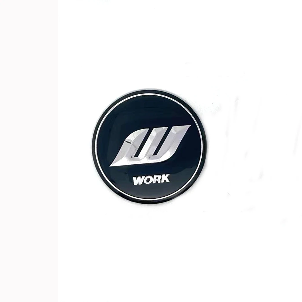 Wheel Center Hub Cap Sticker 4PCS/Lot 64.5MM 56MM 50MM 45MMM WORKE MOTION Car Wheel Center Hub Cap Sticker Car Badge Emblem Sticker
