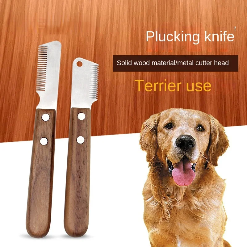 

Professional Dog Stripping Knife Grooming Tool with Ergonomic Wooden Handle,Specialty Double Usage,Hardened Stainless Steel Comb