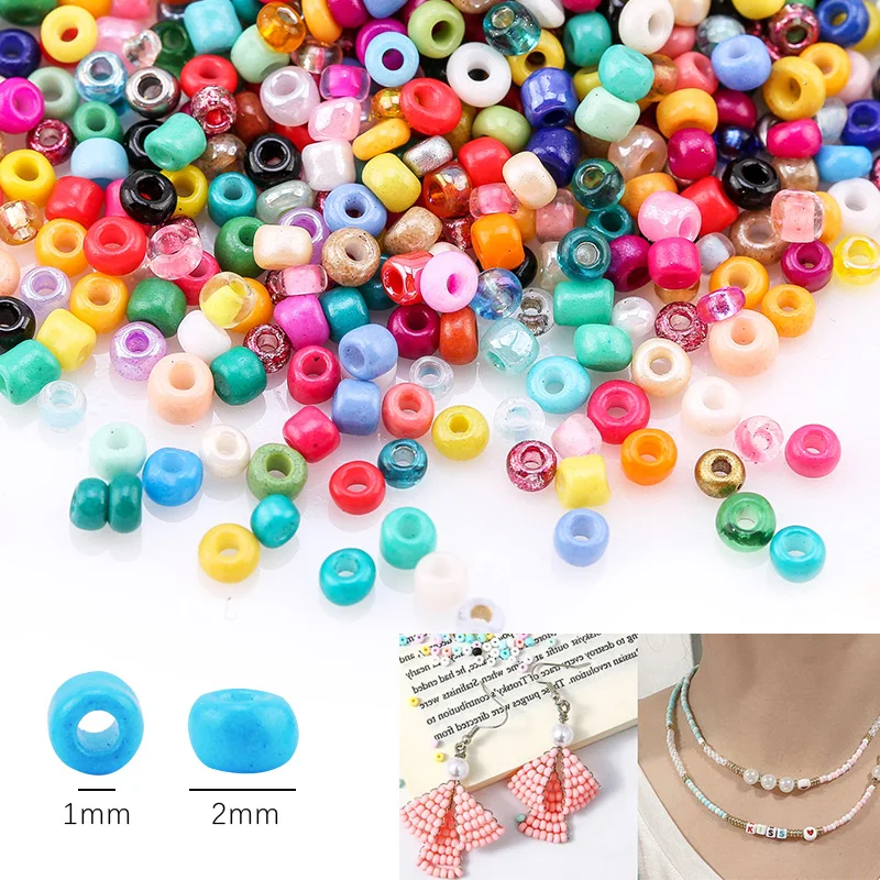 2000pcs/Lot 12Grids Glass Seed Beads Set Charms Jewelry